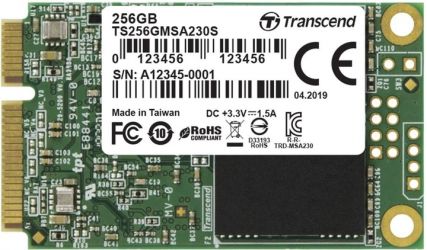 SSD Transcend MSA230S 256GB mSATA III 3D NAND TLC (TS256GMSA230S)