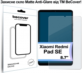 Защитное стекло BeCover (Matte Anti-Glare) для Xiaomi Redmi Pad SE 8.7 Защитное стекло BeCover (Matte Anti-Glare) для Xiaomi Redmi Pad SE 8.7