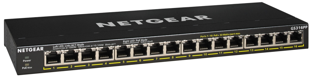 Коммутатор Netgear GS316PP  Коммутатор Netgear GS316PP