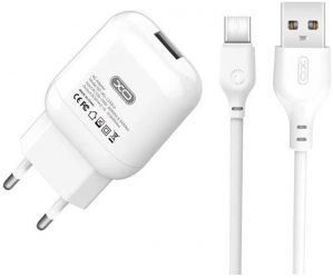 Сетевое зарядное устройство XO L37 1USB 2.1A + USB type-C cable White Сетевое зарядное устройство XO L37 1USB 2.1A + USB type-C cable White