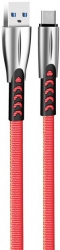 Кабель ColorWay USB - Type-C (zinc alloy) 2.4А 1 м (CW-CBUC012-RD) Red