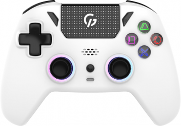 Бездротовий геймпад GamePro GPS13W BT 5.3/USB (PC/iOS/Android/PS3/PS4) RGB White