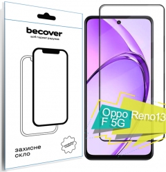 Захисне скло Becover для Oppo Reno13 F 5G (713420) Black Захисне скло Becover для Oppo Reno13 F 5G (713420) Black