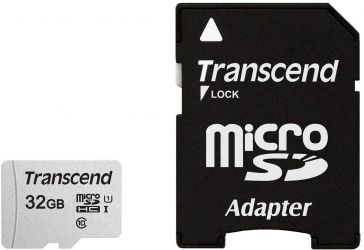 Карта памяти Transcend 300S microSDHC 32GB UHS-I U1 + SD-Adapter (TS32GUSD300S-A)