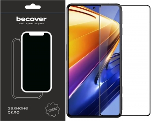 Защитное стекло BeCover для Poco F4 (709274) Black