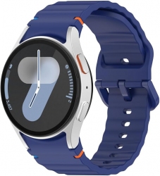 Ремінець BeCover Ribbed Tape для Samsung Galaxy Watch (20mm) 3 41mm/4/5/6/7 40-44mm (712040) Deep Blue