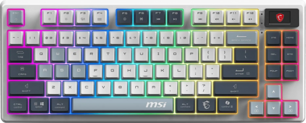 Клавіатура бездротова MSI FORGE GK600 TKL W SKY UA Mechanical Linear White (S11-43UAP01-HH9)