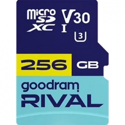 Карта памяти Goodram Rival M3AA Pro Gaming microSDXC 256GB UHS-I U3 V30 + SD адаптер (GGSM3AA-2560R12)