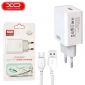 Мережевий зарядний пристрій XO L93 1USB 2.4A microUSB White - фото  - інтернет-магазин електроніки та побутової техніки TTT