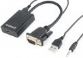Адаптер Cablexpert HDMI - VGA + USB 0.15 м (A-VGA-HDMI-01) - фото  - интернет-магазин электроники и бытовой техники TTT