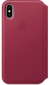 Панель Apple Leather Folio iPhone X Berry - фото  - інтернет-магазин електроніки та побутової техніки TTT