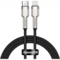 Кабель Baseus Cafule Metal Type-C to Lightning PD 20W 1 м (CATLJK-A01) Black - фото  - інтернет-магазин електроніки та побутової техніки TTT