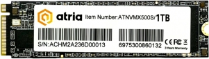 SSD ATRIA X500S 1TB M.2 2280 NVMe PCIe 3.0 x4 3D NAND (TLC) (ATNVMX500S/1024) - фото  - інтернет-магазин електроніки та побутової техніки TTT