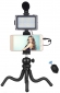 Комплект блогера Puluz PKT3094B 4в1 (свет, крепление, держатель для телефона, микрофон) - фото  - интернет-магазин электроники и бытовой техники TTT