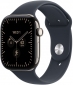Apple Watch Series 12 GPS + Cellular 42mm Natural Titanium Case with Navy Blue Sport Band - S/M (MJGF4RK/A) - фото  - интернет-магазин электроники и бытовой техники TTT