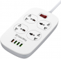 Мережевий фільтр СolorWay 4 розетки/4 USB (CW-CHU44QW) White  - фото  - інтернет-магазин електроніки та побутової техніки TTT