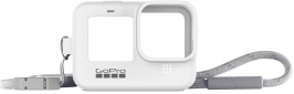 Силіконовий чохол з ремінцем GoPro Sleeve&Lanyard для Hero9 Black, Hero10 Black (ADSST-002) White - фото  - інтернет-магазин електроніки та побутової техніки TTT