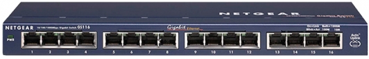 Комутатор Netgear GS116GE - фото  - інтернет-магазин електроніки та побутової техніки TTT