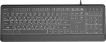 Клавиатура проводная Gembird Slim Multimedia White Backlight USB (KB-UML-04-CYRL) Black  - фото  - интернет-магазин электроники и бытовой техники TTT