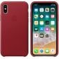 Накладка Leather Case Iphone X Red - фото  - інтернет-магазин електроніки та побутової техніки TTT