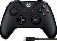 Беспроводной геймпад Microsoft Xbox One + USB кабель для Windows (4N6-00002) Black - фото  - интернет-магазин электроники и бытовой техники TTT