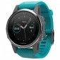 Смарт годинник Garmin Fenix 5S Silver with Turquoise Band (010-01685-01) - фото  - інтернет-магазин електроніки та побутової техніки TTT