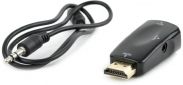 Адаптер Cablexpert HDMI в VGA + 3.5 мм кабель 3.5 jack-3.5 jack 45 см (AB-HDMI-VGA-02) Black - фото  - интернет-магазин электроники и бытовой техники TTT