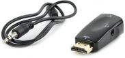 Адаптер Cablexpert HDMI в VGA + 3.5 мм кабель 3.5 jack-3.5 jack 45 см (AB-HDMI-VGA-02) Black - фото  - інтернет-магазин електроніки та побутової техніки TTT