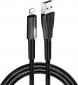 Кабель ColorWay USB - Apple Lightning Zinc Alloy + Led 2.4А 1 м (CW-CBUL035-BK) Black - фото  - інтернет-магазин електроніки та побутової техніки TTT
