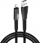 Кабель ColorWay USB - Apple Lightning Zinc Alloy + Led 2.4А 1 м (CW-CBUL035-BK) Black - фото  - интернет-магазин электроники и бытовой техники TTT