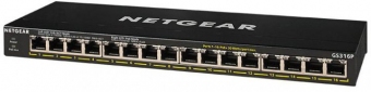 Коммутатор NETGEAR GS316P 16xGE PoE+ (115W), FlexPoE - фото  - интернет-магазин электроники и бытовой техники TTT