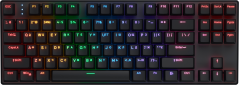 Клавіатура бездротова Hator Icefall Mecha TKL Rainbow Wireless/USB (HTK287UA) Black  - фото  - інтернет-магазин електроніки та побутової техніки TTT