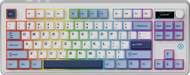 Клавіатура бездротова Ajazz AK870 PLUS Murad Switch RGB Wireless/Bluetooth/USB (AK870-MU-BWD) White  - фото  - інтернет-магазин електроніки та побутової техніки TTT