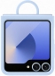 Панель Silicone Cover with Ring для Samsung Galaxy Flip 6 (EF-PF741TLEGUA) Blue - фото  - интернет-магазин электроники и бытовой техники TTT