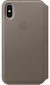 Панель Apple Leather Folio iPhone X Light Grey - фото  - інтернет-магазин електроніки та побутової техніки TTT