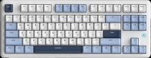 Клавиатура проводная Ajazz AK870 V2 Flying Fish Switch USB (AK870-V2-FF-BWB) White-Blue - фото  - интернет-магазин электроники и бытовой техники TTT
