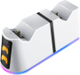 Зарядная станция Vertux DuoDock-PS5 для двух геймпадов PlayStation 5 Dualsense White (duodock-ps5) - фото  - интернет-магазин электроники и бытовой техники TTT