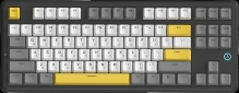 Клавиатура проводная Ajazz AK870 V2 Flying Fish Switch USB (AK870-V2-FF-BGY) Black-Grey-Yellow  - фото  - интернет-магазин электроники и бытовой техники TTT