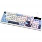 Клавиатура проводная Ajazz AF98 USB (AF98-GB) White-Blue - фото  - интернет-магазин электроники и бытовой техники TTT