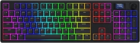 Клавіатура бездротова Hator Skyfall 100 PRO Aurum Vanila Silent RGB Wireless/Bluetooth/USB (HTK4101UA) Black  - фото  - інтернет-магазин електроніки та побутової техніки TTT