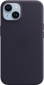 Панель Apple MagSafe Leather Case для Apple iPhone 14 (MPP63ZE/A) Ink - фото  - інтернет-магазин електроніки та побутової техніки TTT