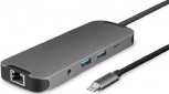 USB-хаб Chieftec DSC-901 USB3.2 Type-C - HDMI/USB 3.2x2/RJ45/USB-C/SD/TF/PD 80W/Audio 9-in-1 - фото  - інтернет-магазин електроніки та побутової техніки TTT