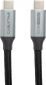 Kабель PowerPlant USB3.1, USB-C - USB-C, 10 Гбит/с, 100W, 20V/ 5A, 4K/ 60 Гц, 1 м (CA913312) Black/Grey  - фото  - интернет-магазин электроники и бытовой техники TTT