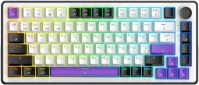 Клавіатура бездротова Hator Hellyberry HK75 Mechanical Linear RGB Wireless/Bluetooth/USB (HK75_wireless) White/Violet - фото  - інтернет-магазин електроніки та побутової техніки TTT