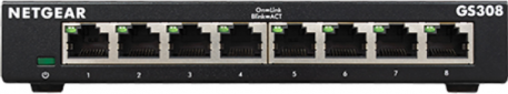 Коммутатор Netgear GS308 (GS308-300PES) - фото  - интернет-магазин электроники и бытовой техники TTT