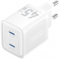 Сетевое зарядное устройство Vention 45W 2xUSB-С GaN (FEFW0-EU) White  - фото  - интернет-магазин электроники и бытовой техники TTT