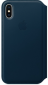 Панель Apple Leather Folio iPhone X Cosmos Blue - фото  - интернет-магазин электроники и бытовой техники TTT