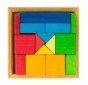 Конструктор дерев'яний Nic Різнокольоровий квадрат (NIC523343) - фото  - інтернет-магазин електроніки та побутової техніки TTT