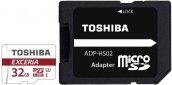 Карта пам'яті Toshiba Excerial microSDHC 32GB Class 10 UHS-I U3 + SD адаптер (THN-M302R0320EA) - фото  - інтернет-магазин електроніки та побутової техніки TTT