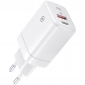 Мережевий зарядний пристрій Piko TC-PD332 USB Type-A QC3.0 USB Type-C PD3.0 33 Вт GaN (1283126597794) White - фото  - інтернет-магазин електроніки та побутової техніки TTT